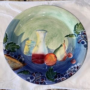 Like new Ceramica fruit wine grapes serving platter